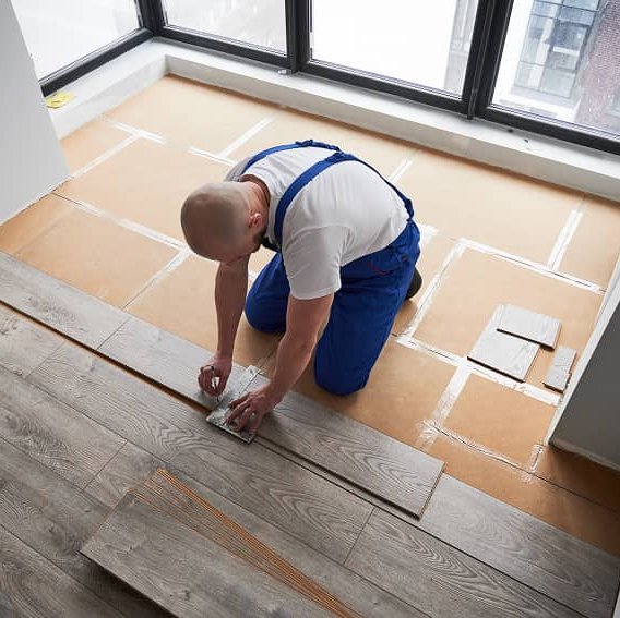 Vinyl installation from Carolina Carpet in the Henderson, NC area
