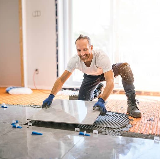 Tile installation from Carolina Carpet in the Henderson, NC area